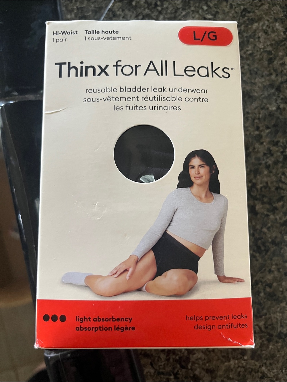 Thinx Black Hi-Waist Reusable Leak Underwear by Thinx